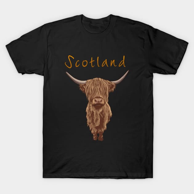 Scottish Cow T-Shirt by Pickledjo